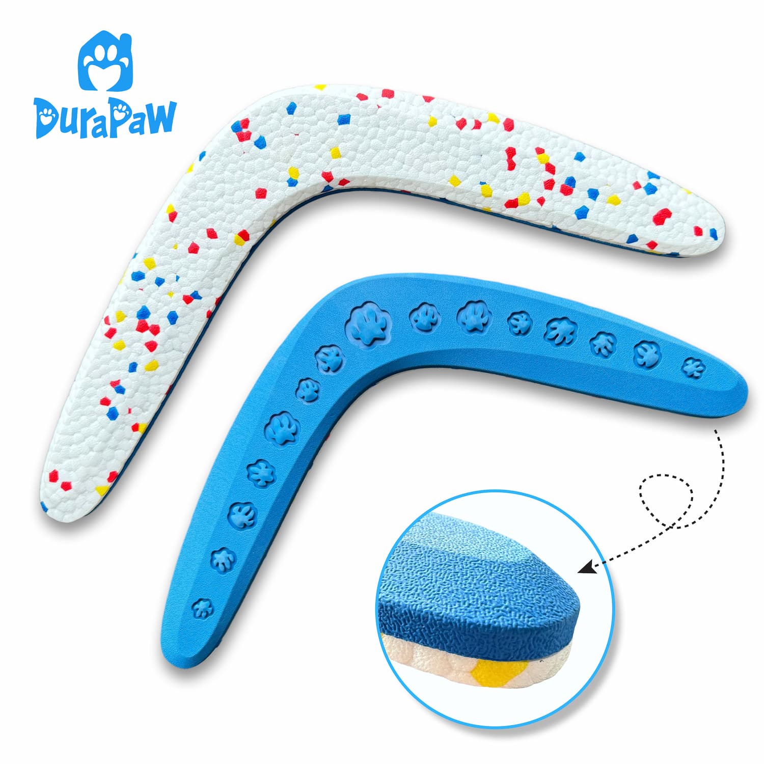 DuraPaw Durable Fetch Throw Pet Dog Fetch Toy Interactive Bonding