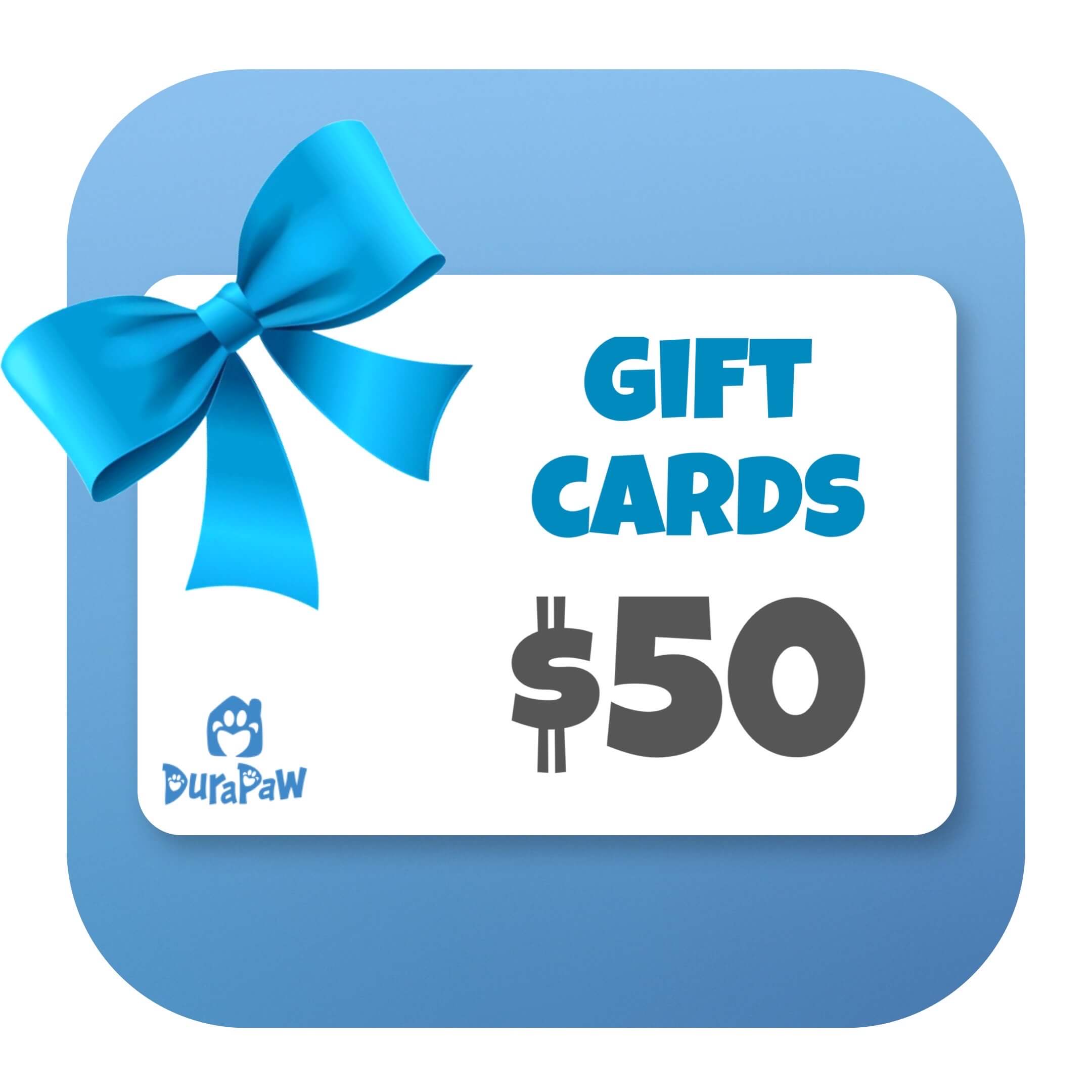 DuraPaw Dog Subscription Box Gift Card 50 Dollars