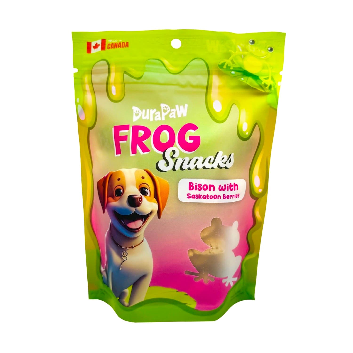 DuraPaw Canadian Dog Treats Frog Snacks Bison with Berries