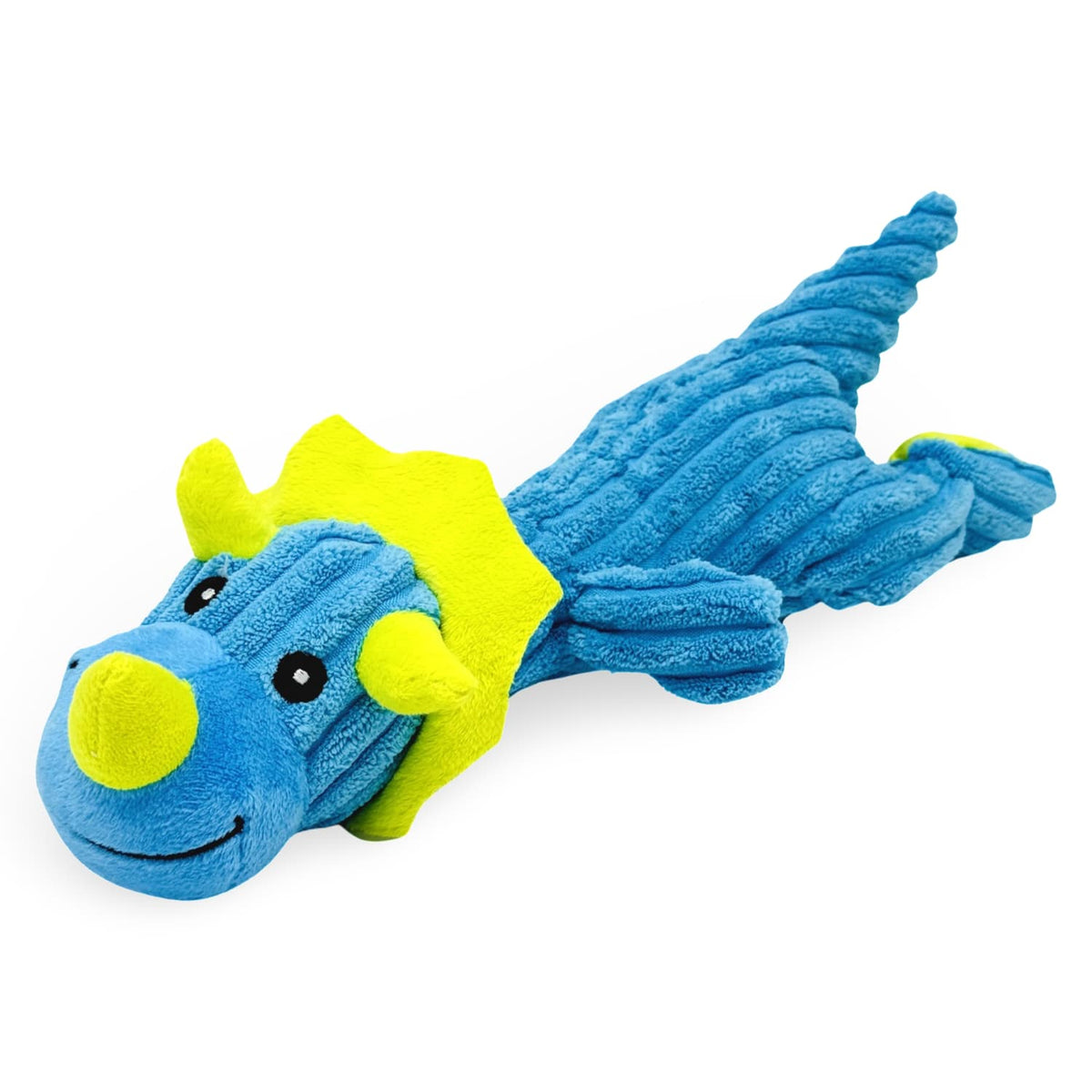 Blue Dinosaur Dragon Plush Squeaky Dog Toy