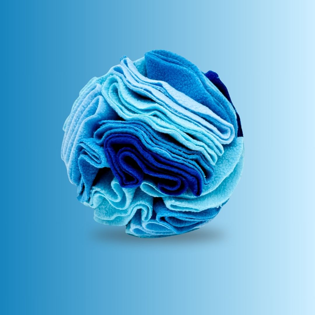 Fun Blue Colored Dog Snuffle Treat Ball Dispenser