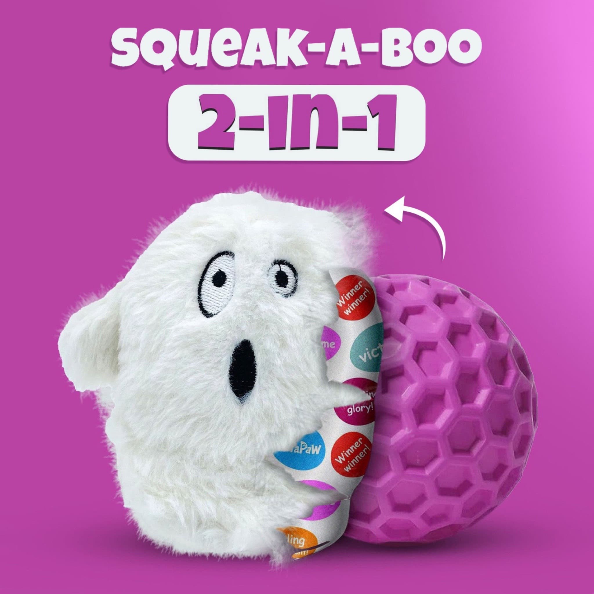 DuraPaw 2-in-1 Squeak-A-Boo Halloween Dog Toy Within Toy Surprise