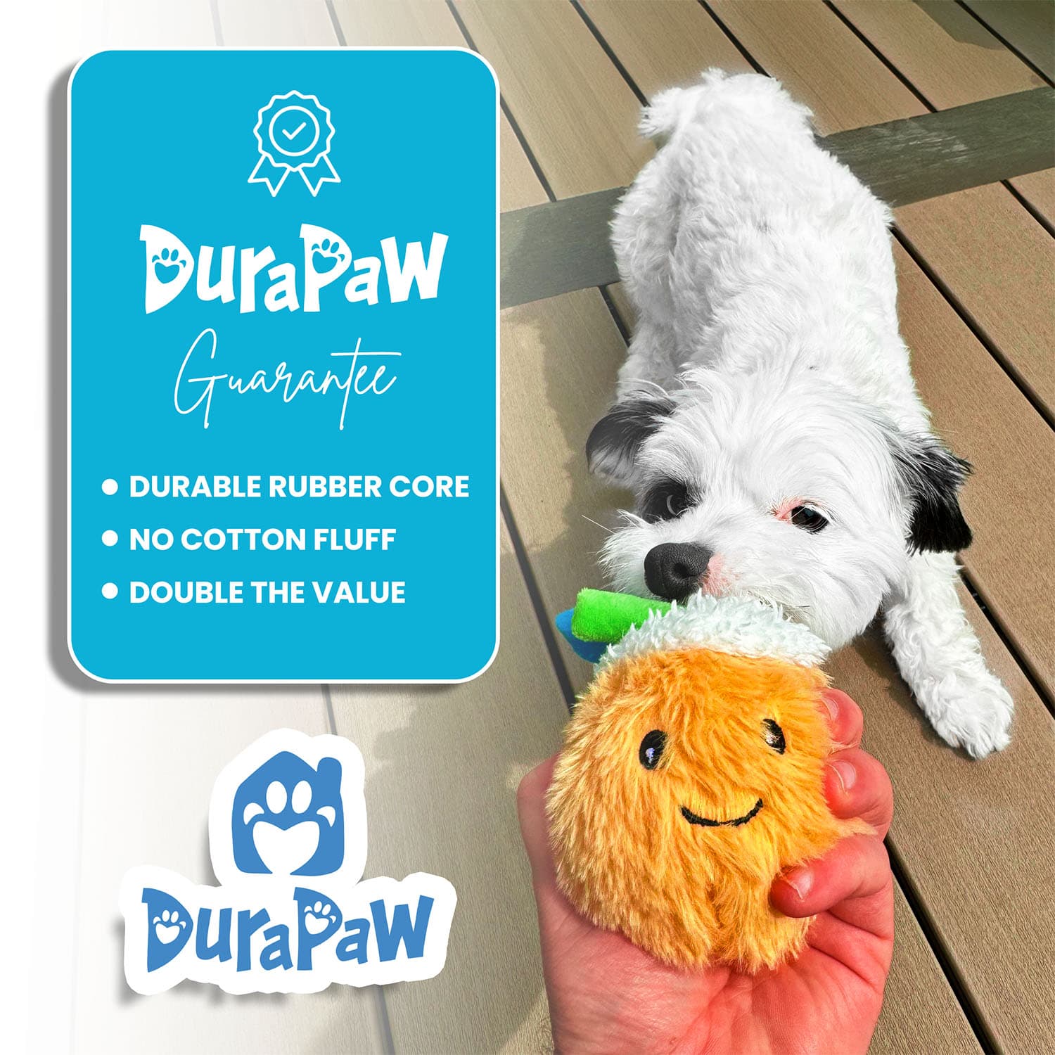 DuraPaw 2 in 1 Coco Nutty Rippables Surprise Dog Toy