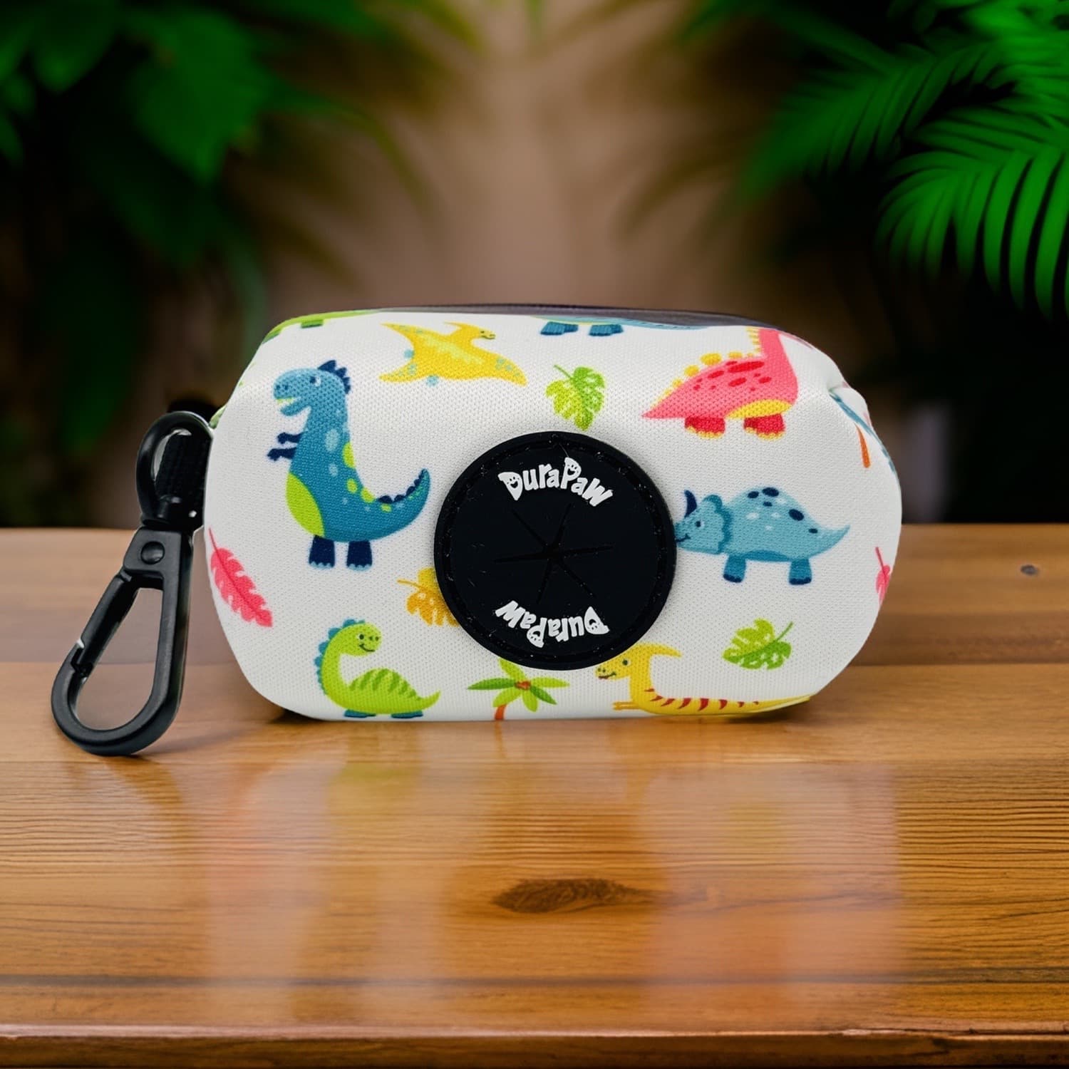 DuraPaw Fabric Dinosaur Dog Poop Bag Dispensing Holder