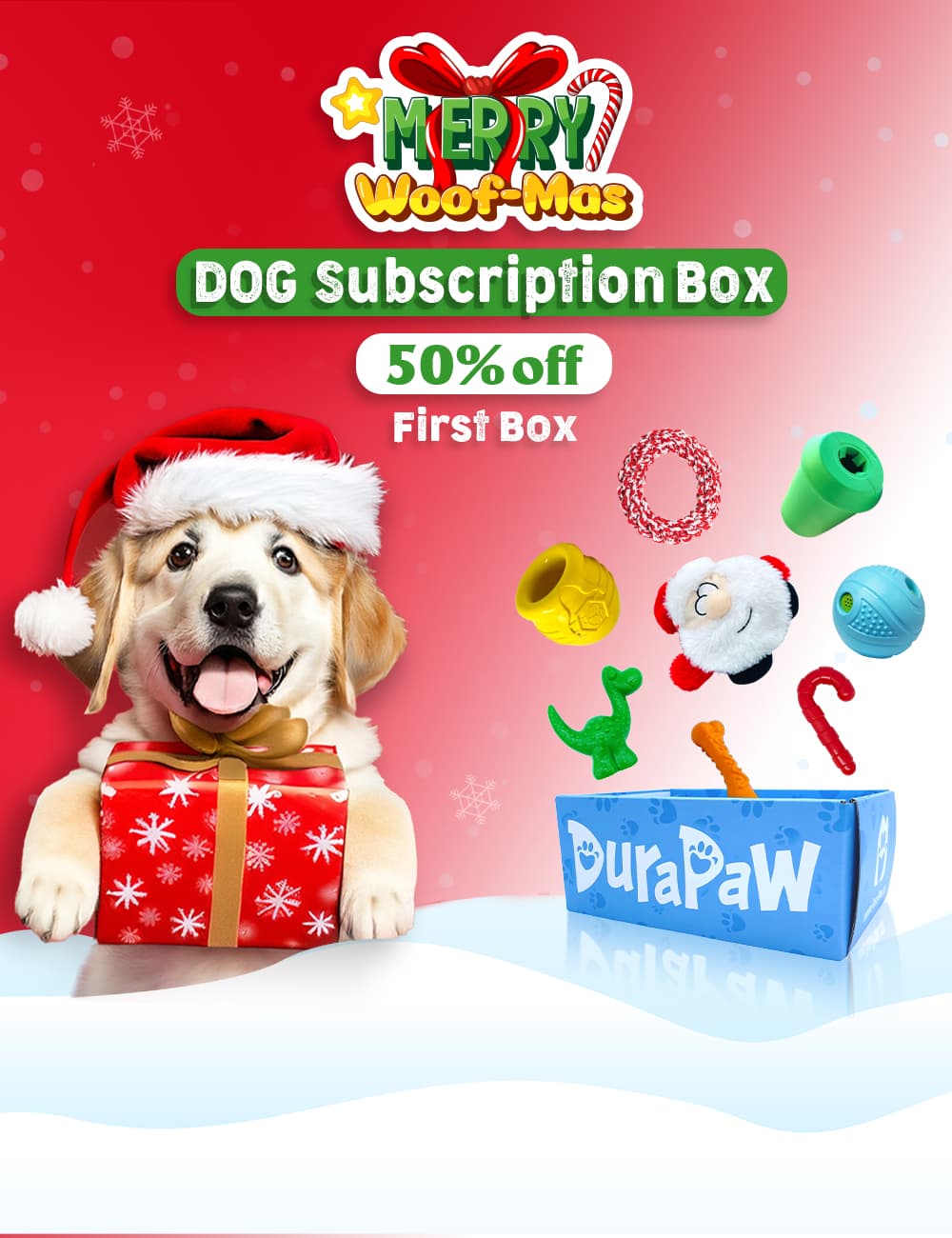 DuraPaw Monthly Dog Subscription Boxes Canada Christmas Gift