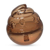 DuraPaw brown poop dog toy treat dispenser wobbly pet toy on white background