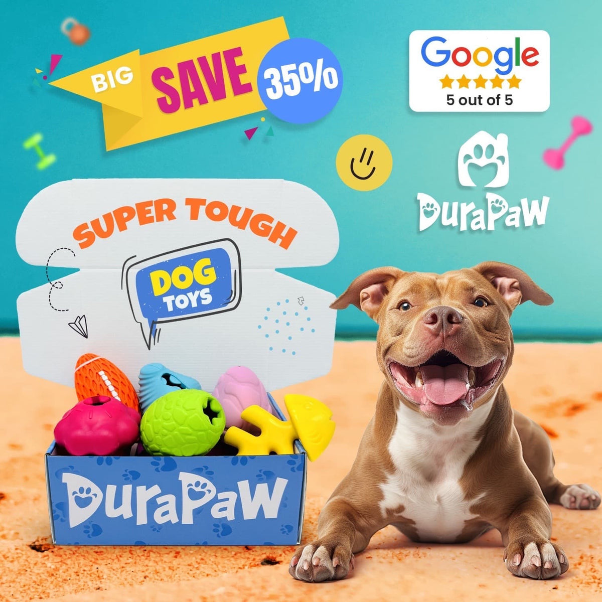 DuraPaw Super Tough Surprise Dog Toy Box