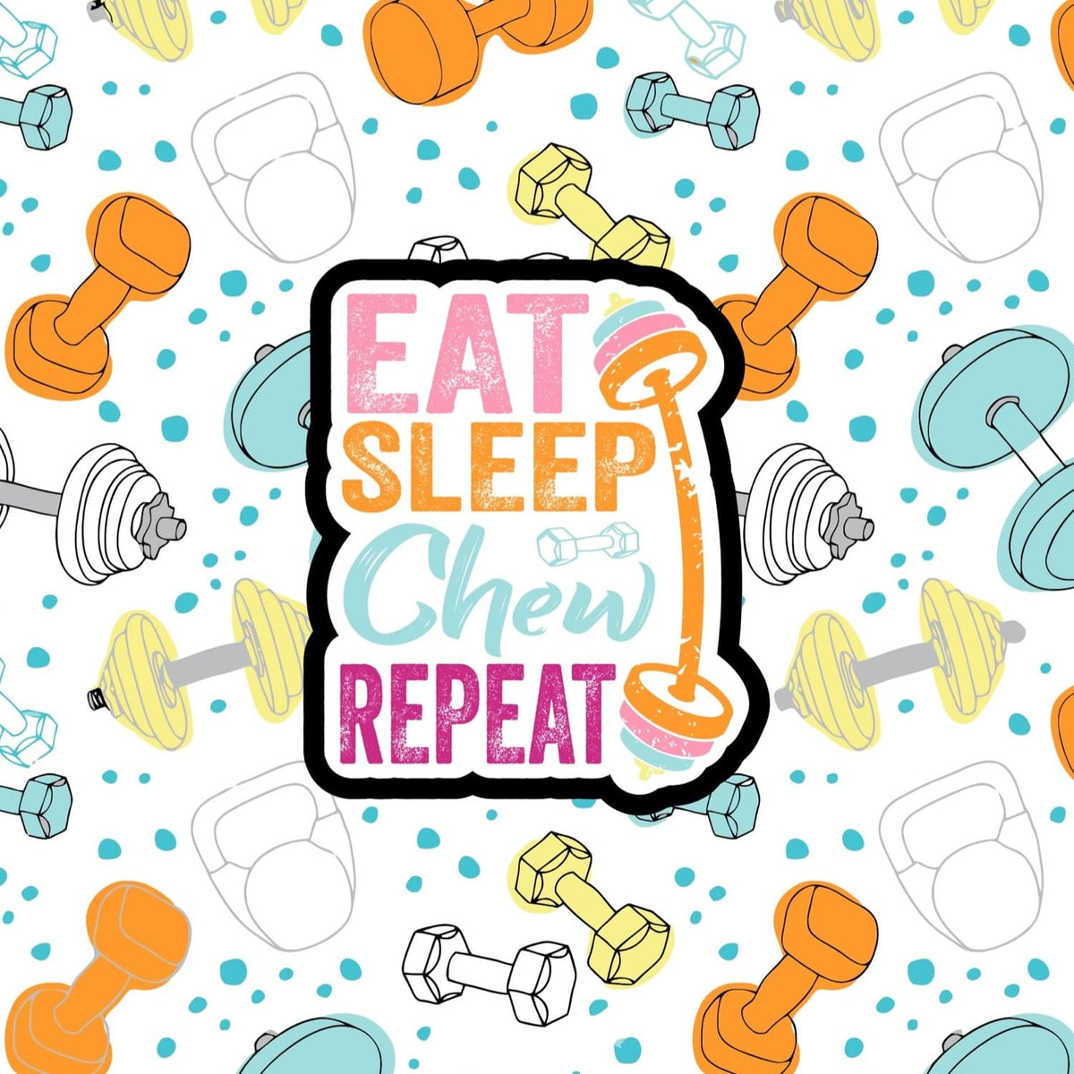 Eat Sleep Chew Repeat Dog Bandana Accessory Artwork