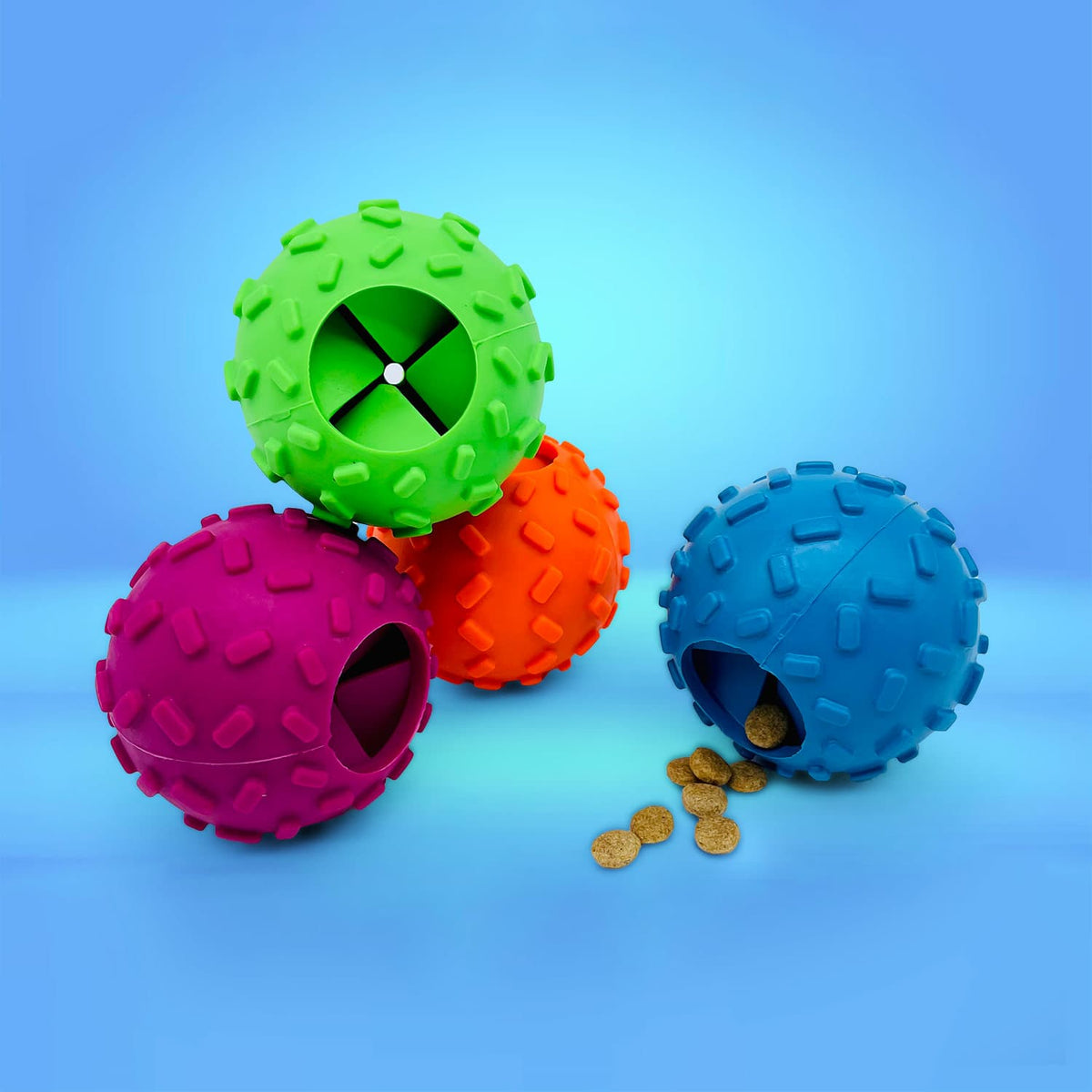 Durable Natural Rubber Dog Feeder Ball Enrichment Toy