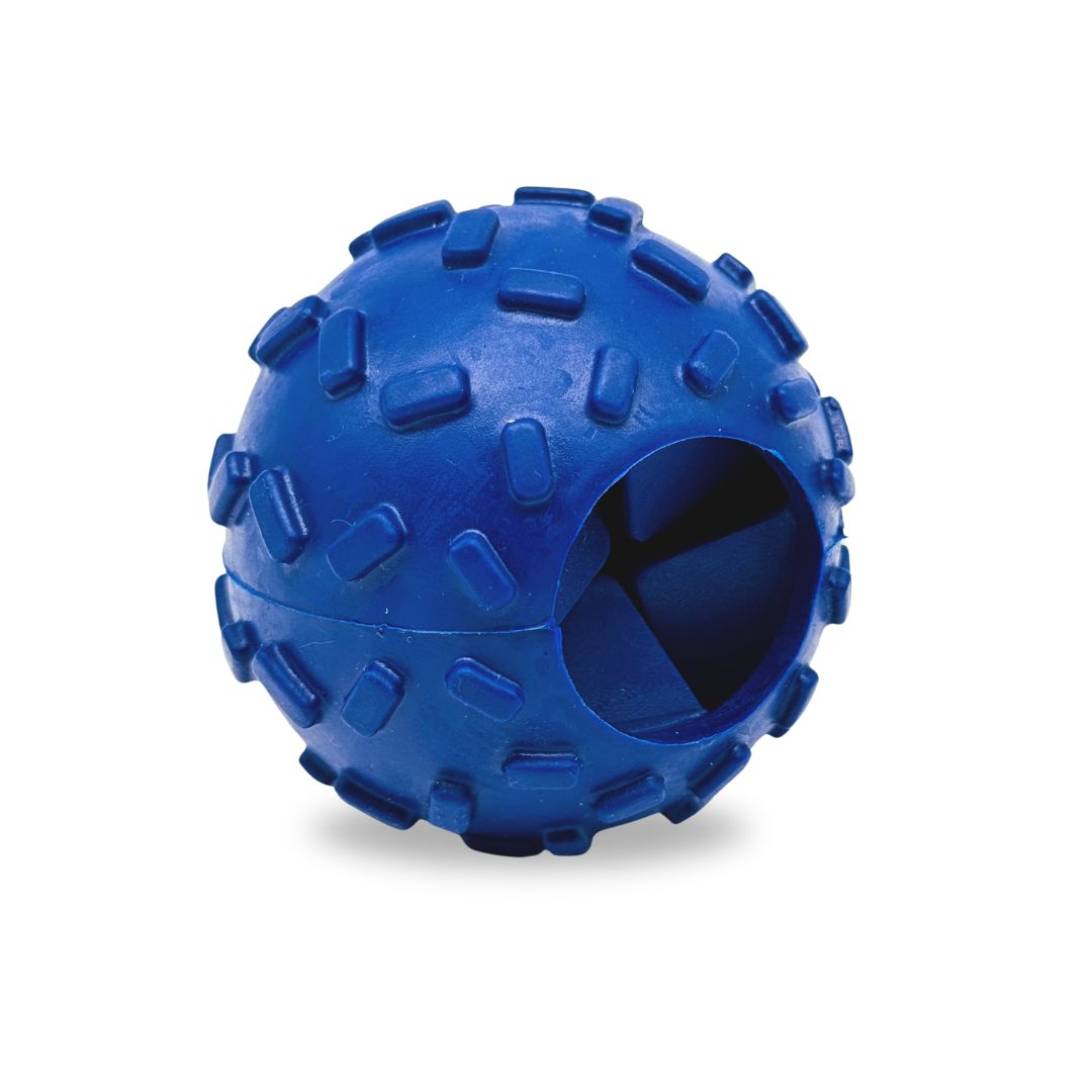 Dark Blue Treat Dispensing Ball Feeder