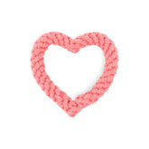 Small Love Heart Cotton Rope Dog Toy