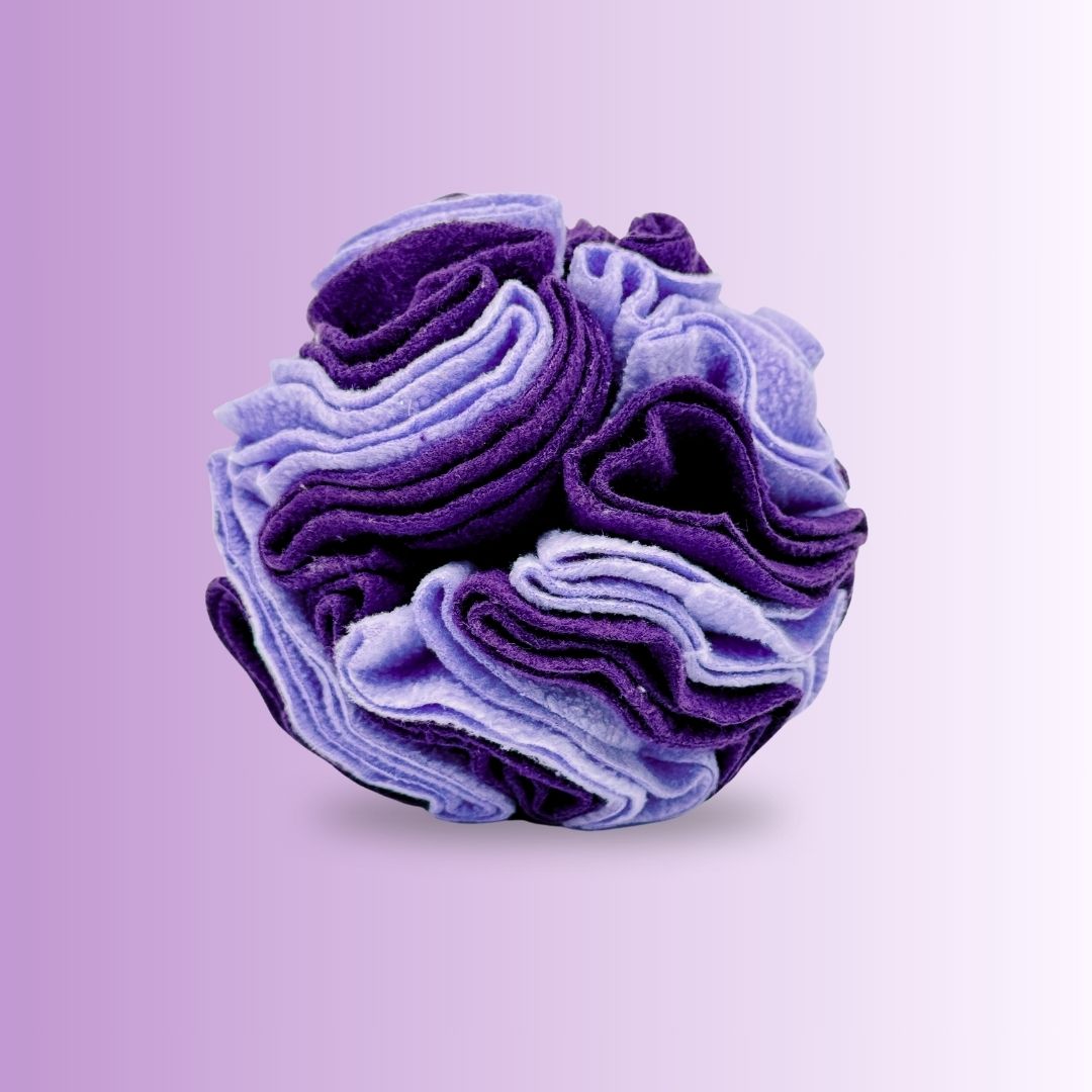 Cute Purple Dog Snuffle Treat Ball Dispenser