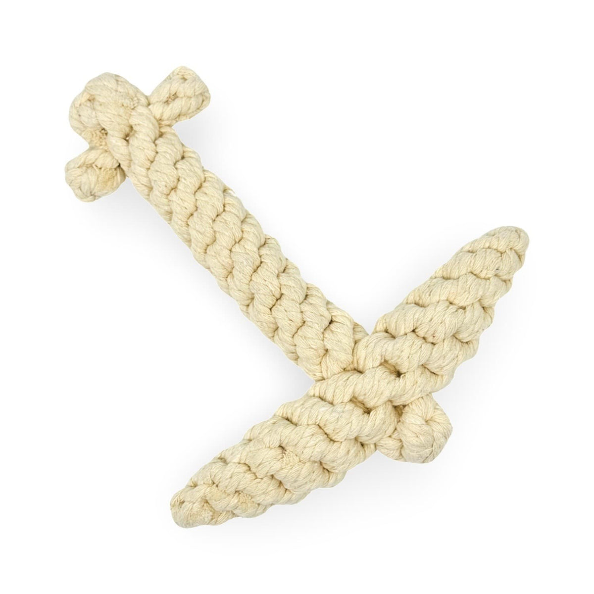 Beige Ship Anchor Cotton Rope Dog Toy