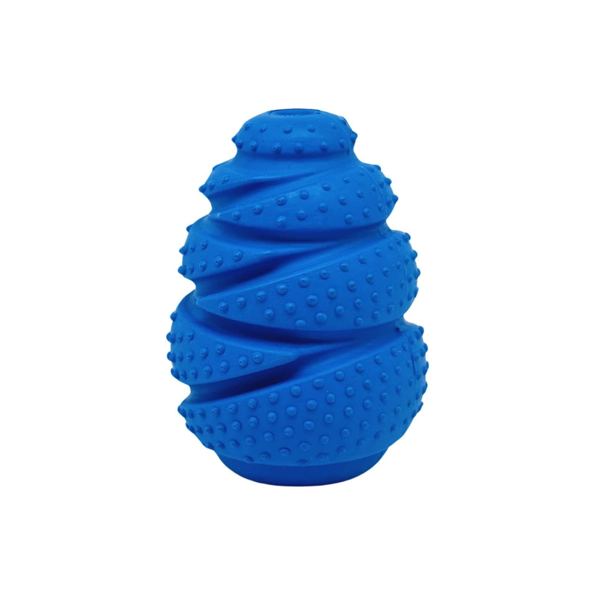 Tiny Small Rubber Cone Dog Toy Feeder Blue