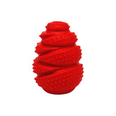 Tiny Small Rubber Cone Dog Toy Feeder Red