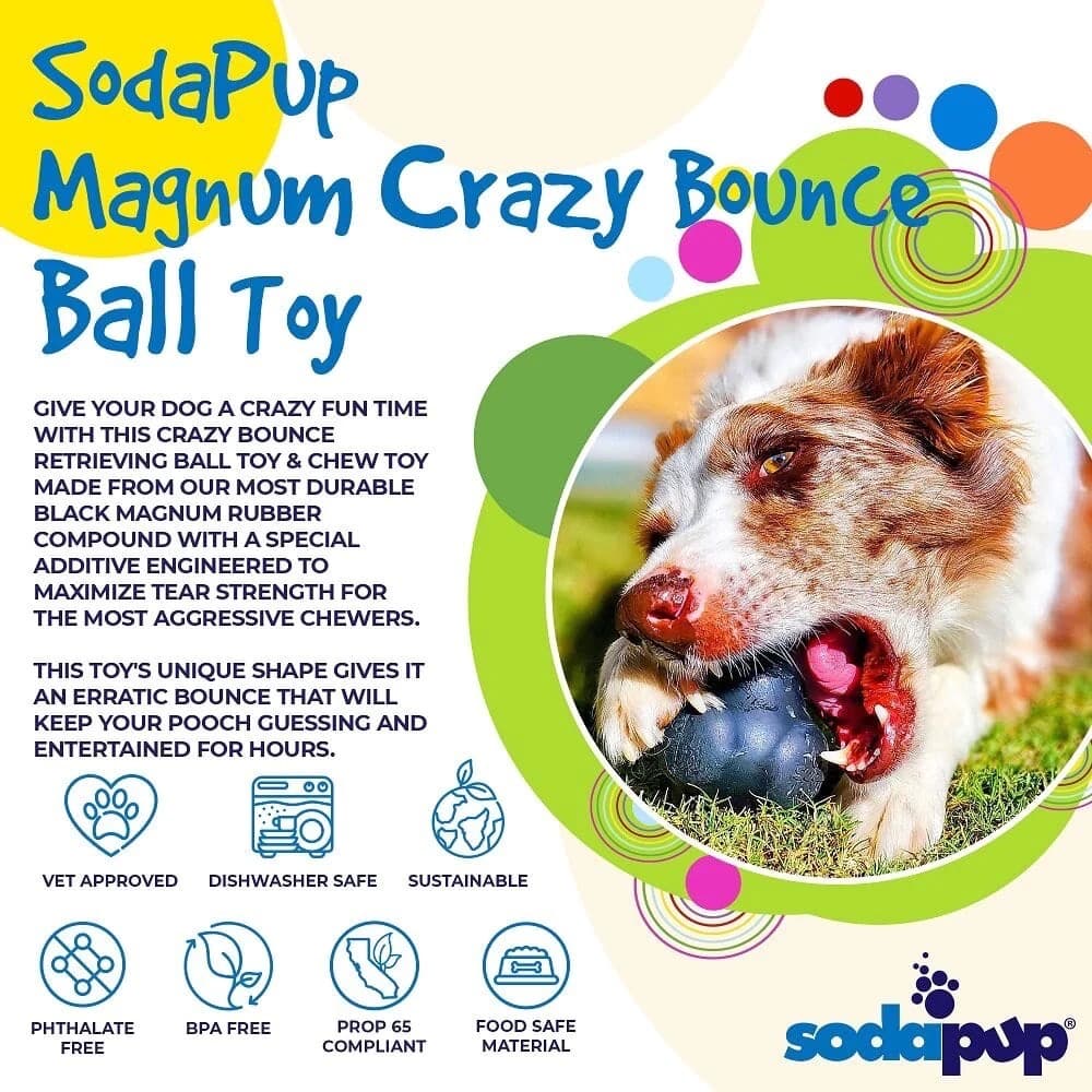 Sodapup Magnum Durable Crazy Bounce Ball Aggressive Chewer