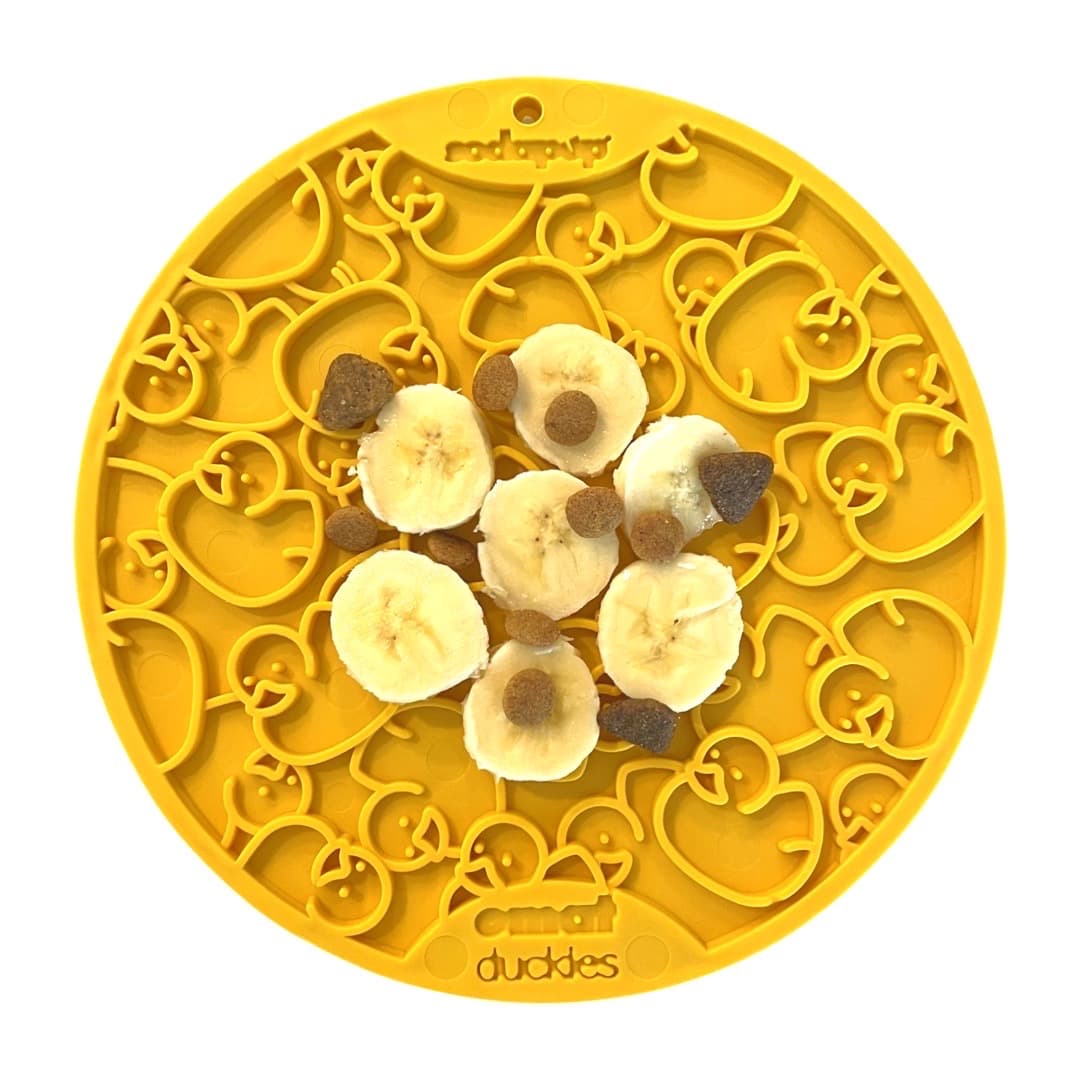 Dog Lick Mat Banana and Kibble Recipe Idea